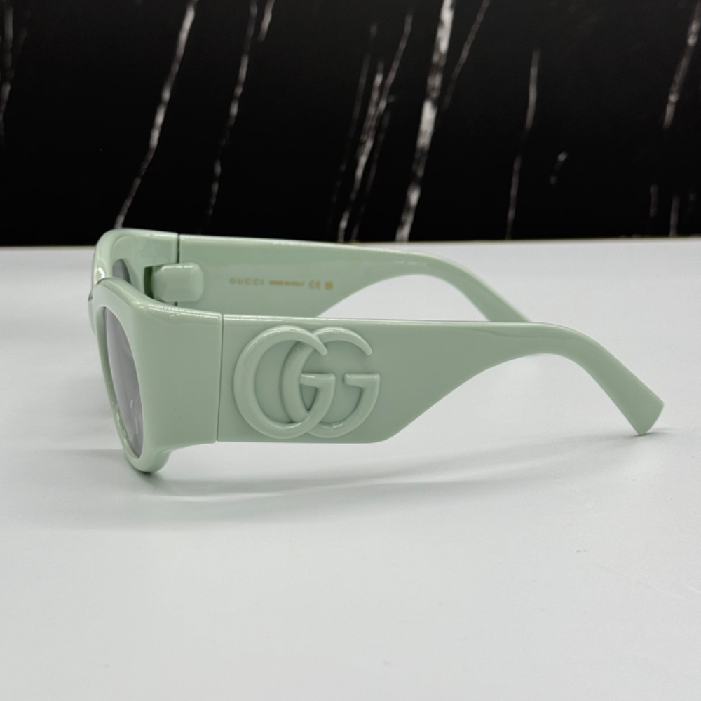 NEW GG1544S 003 GUCCI GREEN GREY WOMEN GUCCI SUNGLASSES - Picture 7 of 13